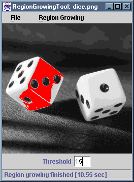 screendump of RegionGrowingTool