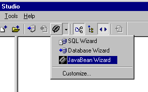 Wizard menu